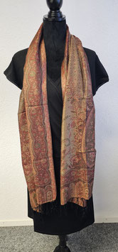 Indischer Schal aus Seide mit Baumwolle gemischt