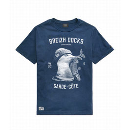 T-SHIRT STERED "Garde-côte" Bleu pivoine
