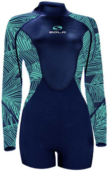 Combinaison néoprène Shorty manches longues SOLA Ignite Navy leaf