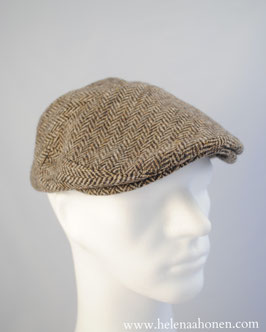 Flatcap "Ben" (beige-grau fischgrät)