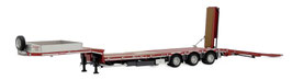 Nooteboom semi lowloader with wooden panels, red