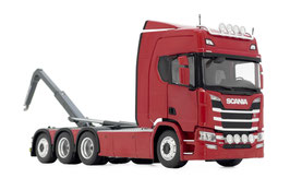 Scania R500 series with hooklift red