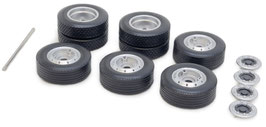 Set of Scania wheels, rims, caps and axle