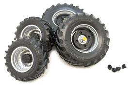 Set of Vredestein tyres, rims and caps for tractors