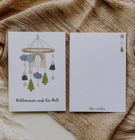 Postkarte 'Willkommen auf der Welt - Mobile'