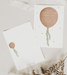 Postkarte 'Zum Geburtstag - Ballon'