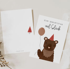 Postkarte 'Viel Glück - Bär'