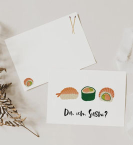 Postkarte 'Sushi'