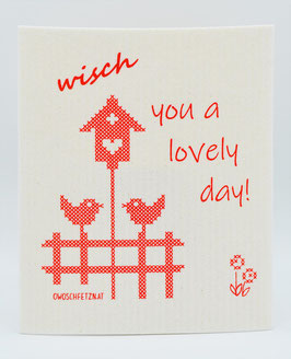 Owoschfetzn Kreuzstich "wisch you a lovely day!"