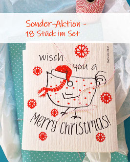 Owoschfetzn 18er-Set "Merry Christmas & Happy New Year"