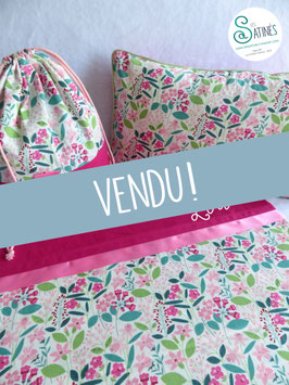 Kit maternelle Fleuri rose - personnalisable