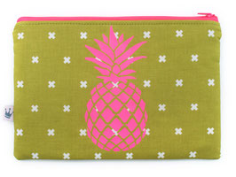 Maxitäschchen «Ananas» Neonpink