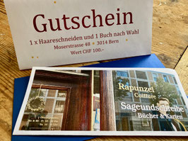 Geschenkduo Haarschneiden & Buch nach Wahl