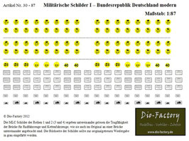 Militärische Schilder I - BRD Modern in 1:87