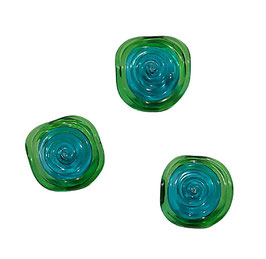 Tschechische Designer Perlen, Scheiben, türkis-grün, 48 mm, 1 Stück