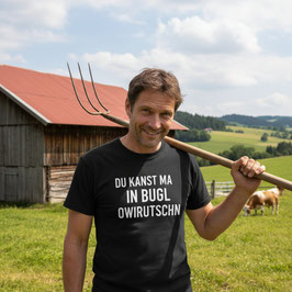 Bugl owirutschn | Herren T-Shirt schwarz