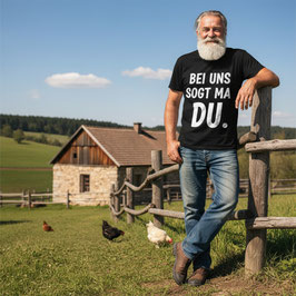 Bei uns sogt ma Du | Herren T-Shirt schwarz