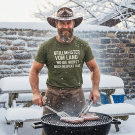 Grillmeister vom Land | Herren T-Shirt oliv