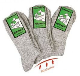 100% Schafwollsocken mitteldick | 3er Pack