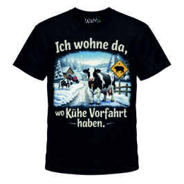 Kühe Vorfahrt | Herren T-Shirt black