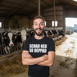 Schau ned so deppad | Herren T-Shirt schwarz