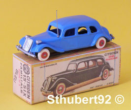 Norev Citroen traction 15 six bleue transformation code 3