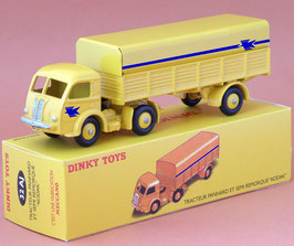 Camion Panhard Movic simple ou double remorque Ptt jaune sur base Dinky Toys 32A Code 3 sthubert92