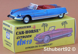 Car-Horse Citroen Ds 19 cabriolet bleu métallisé