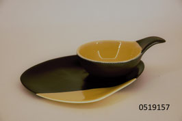 6 Apéro-/Mezzeschälchen mit 5 Keramik Unterteller handmade in Israel (0519157)