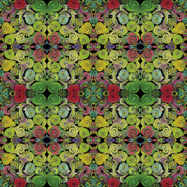 Incandescent, Bouquet Green/Multi Paula Nadelstern, Benartex 04062150926