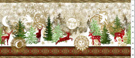 Winter Solstice II, Border - Multi, In The Beginning Fabrics 07059850925
