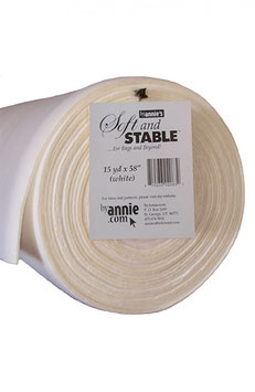 Soft and Stable White 100% Polyester Stabilizer, By Annie