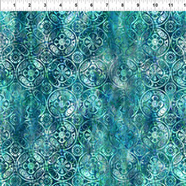 Medallions - Blue, Floragraphix, In The Beginning Fabrics 01303550821