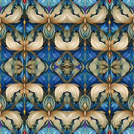 Incandescent, Jewel Box Blue/Multi Paula Nadelstern, Benartex 04082150926