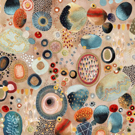 Flora & Form, Geode, Fire Opal, Windham Fabrics 03023450926