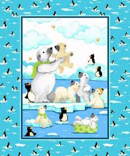 Burr The Polar Bear Quilt Panel, Susybee 06258050722