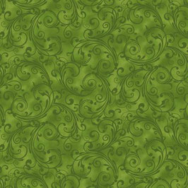 Green Monotone Swirl, Holiday Happy Place, Jan Shade Beach, Henry Glass 06397150722