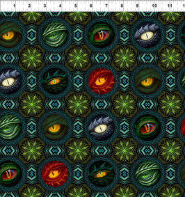 Eyes Multi, Dragons - Emerald Reign, In The Beginning Fabrics 09136950925