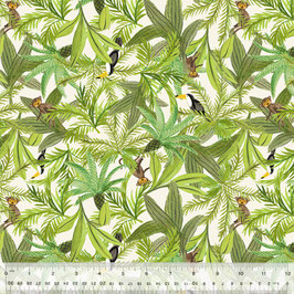 King of the Jungle, Canopy Creatures, Ivory, Windham Fabrics 07022550526
