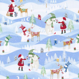 Weihnachtslandschaft, Santa´s Little Helper by Whistlers Studios, Windham Fabrics, 08012150617