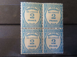 Bloc de 4 timbres Taxe N°61 Neuf**
