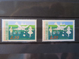 Paire de timbres 2690 et 2690b Neuf**