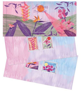 Bloc souvenir BS213A et BS213B 4x1,29€ les fleurs tropicales - 2024 Neuf**