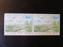 Paire de timbres 2136 + 2136b (arbres verts) Neuf**