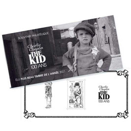 Bloc souvenir n°198 1,50€ Elu le plus beau timbre de l'année 2021 : Charlie Chaplin, the kid, 100 ans - 2022 Neuf**
