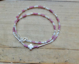 Edelstein-Collier „Herzglück TuPink-Citrin"