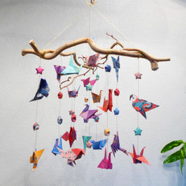 Mobile oiseaux origami