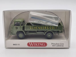 Wiking 1:87 MAN 415 Pritschen-LKW mit Ladekran Nr. 041101