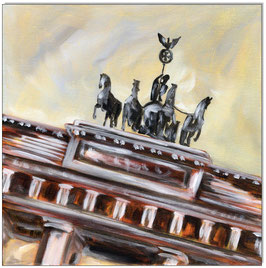 Berlin III: Brandenburger Tor - Original Acrylgemälde auf Leinwand Keilrahmen - 30 x 30 cm - Artikelnummer 00079