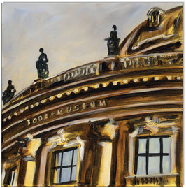 "Bode-Museum Museumsinsel" - Original Acrylgemälde auf Leinwand Keilrahmen - 30 x 30 cm - Artikelnummer 00004